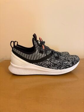New Balance Women’s Fresh Foam LAZR Black & White Knit Slip-On Sneakers